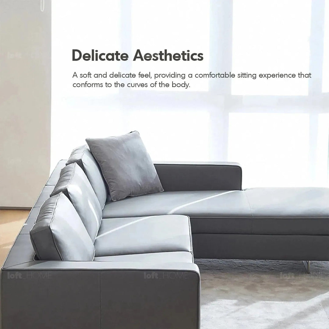 Minimalist fabric l shape sectional sofa vemb 3+l with context.