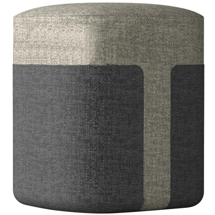 Modern fabric ottoman bag s in still life.