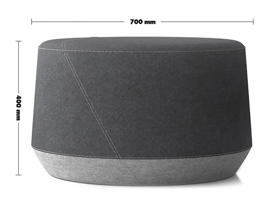 Modern fabric ottoman buono size charts.