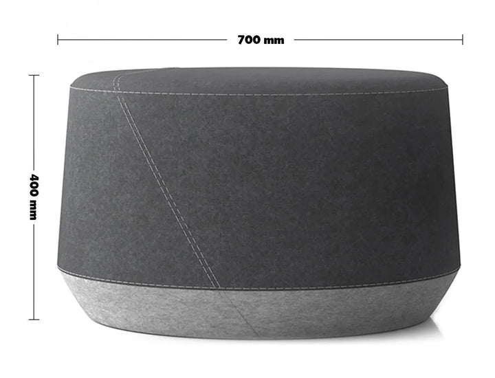 Modern fabric ottoman buono size charts.