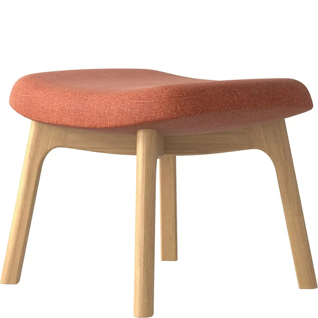 Scandinavian fabric ottoman sys in details.