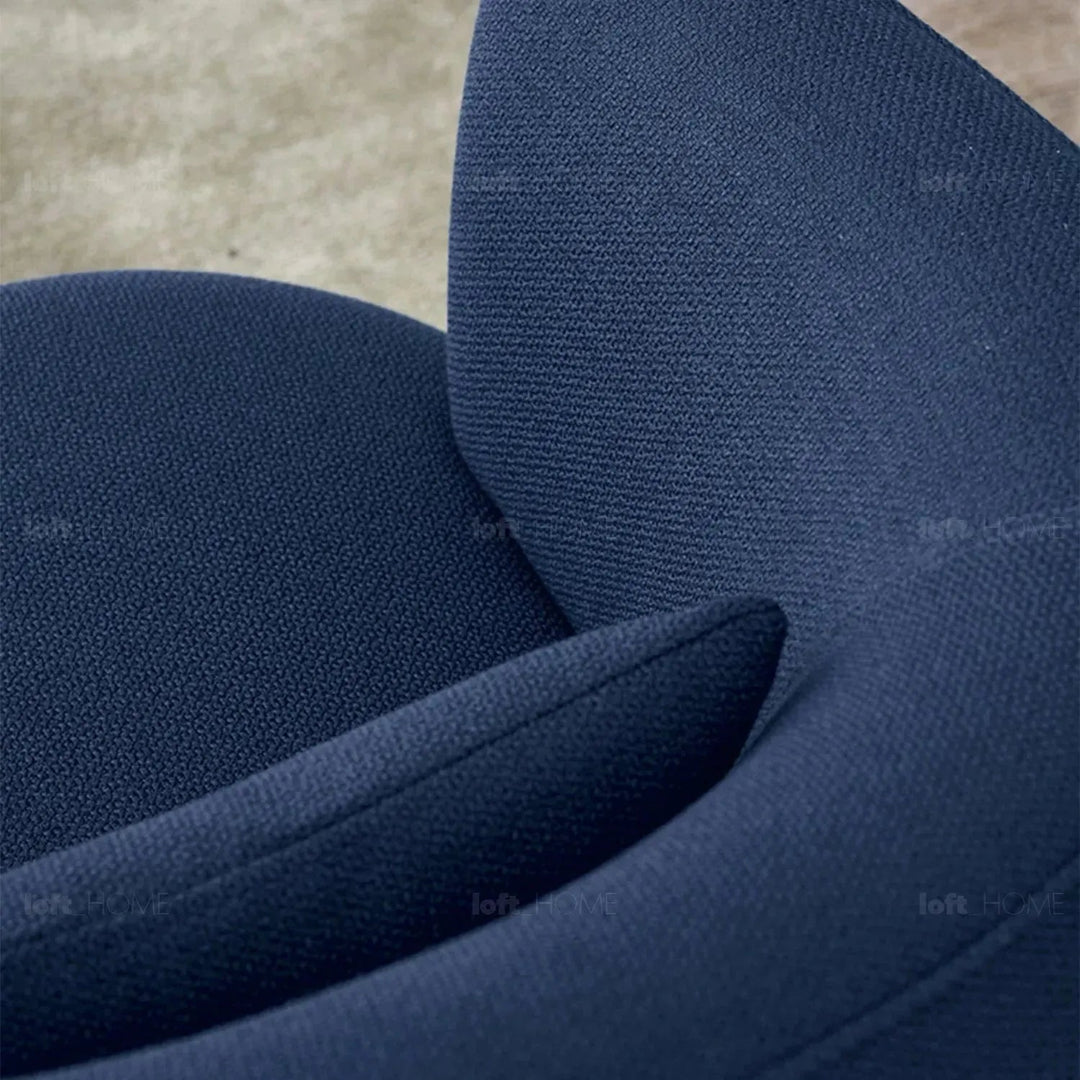 Minimalist fabric revolving 1 seater sofa heb layered structure.