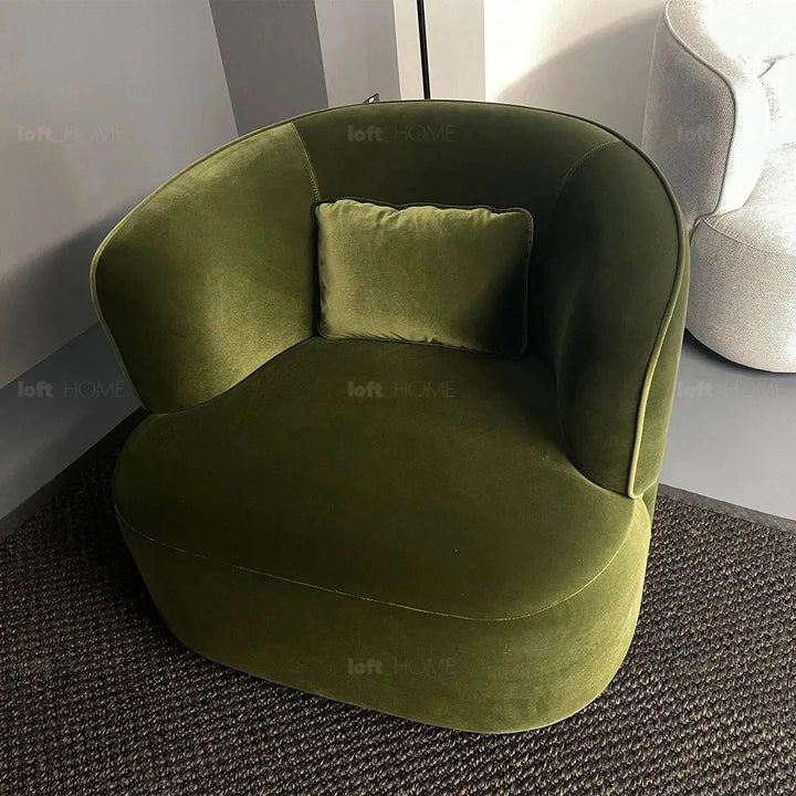 Minimalist fabric revolving 1 seater sofa heb conceptual design.