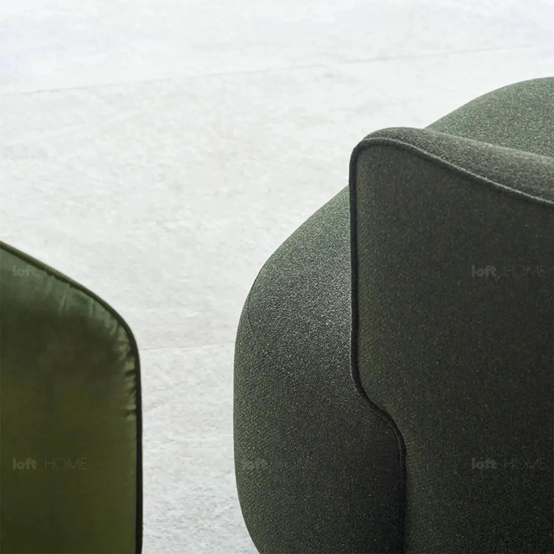 Minimalist fabric revolving 1 seater sofa heb environmental situation.