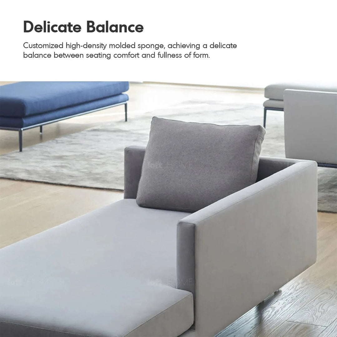 Minimalist fabric sofa bed bologna with context.