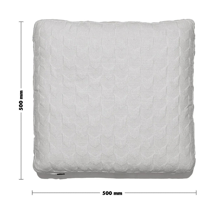 Contemporary Fabric Sofa Pillow ANGLE White