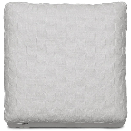 Bauhaus fabric sofa pillow angle white in white background.