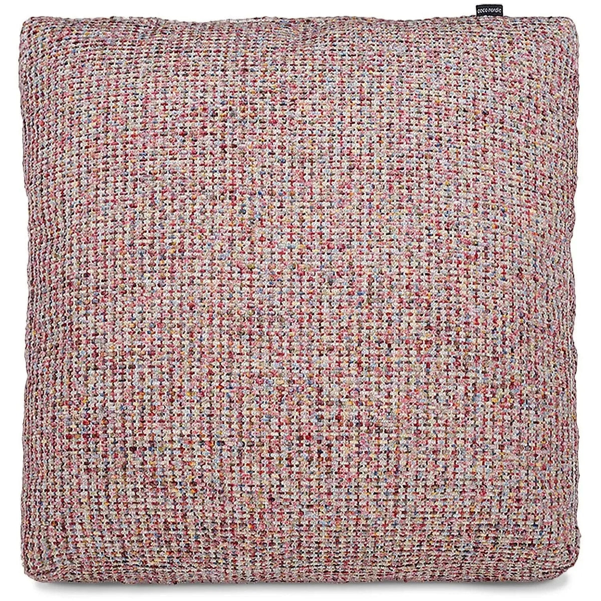 Modern fabric sofa pillow autumn pink in white background.