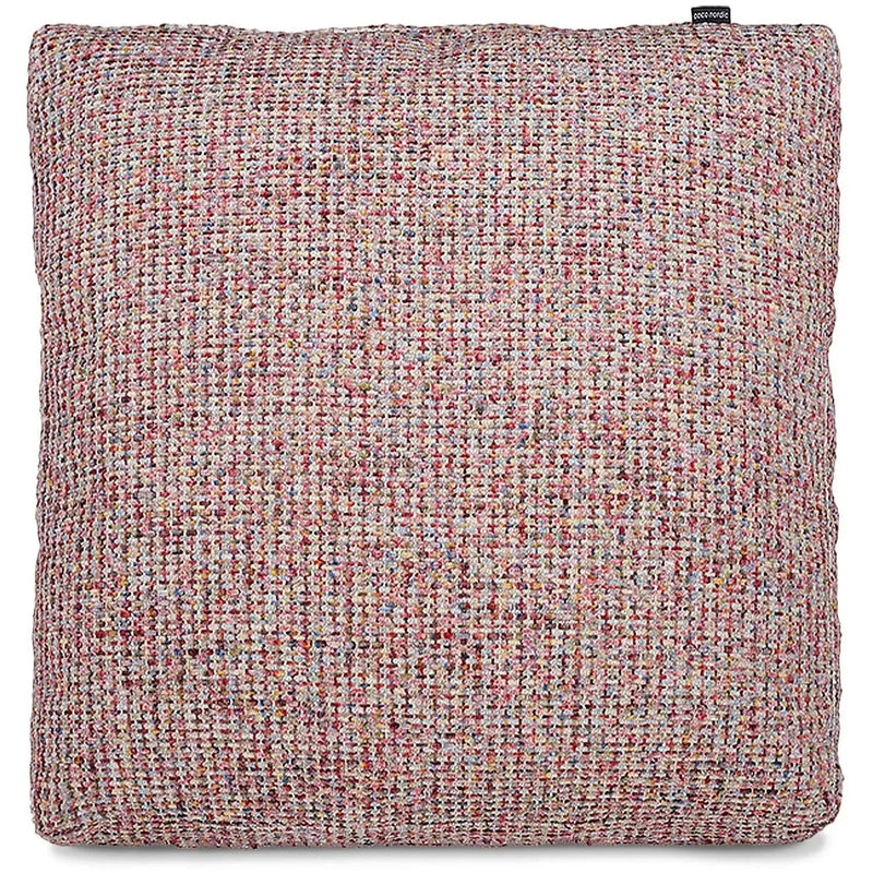 Modern fabric sofa pillow autumn pink in white background.