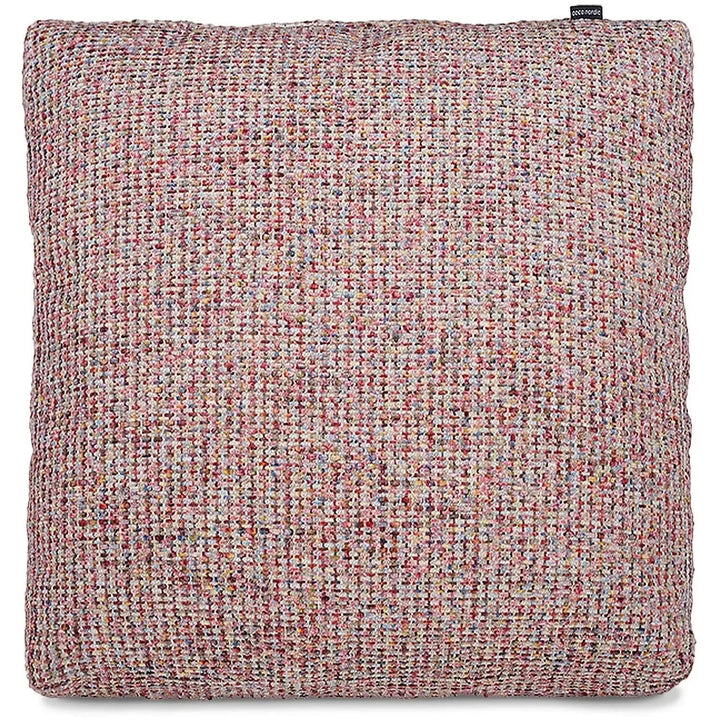 Modern fabric sofa pillow autumn pink in white background.
