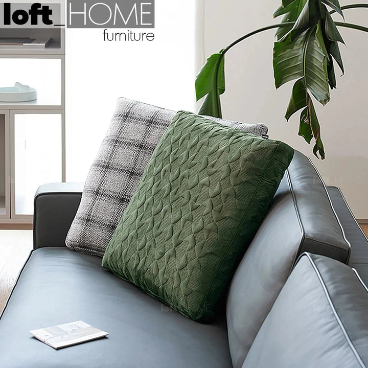 Bauhaus fabric sofa pillow classic green primary product view.