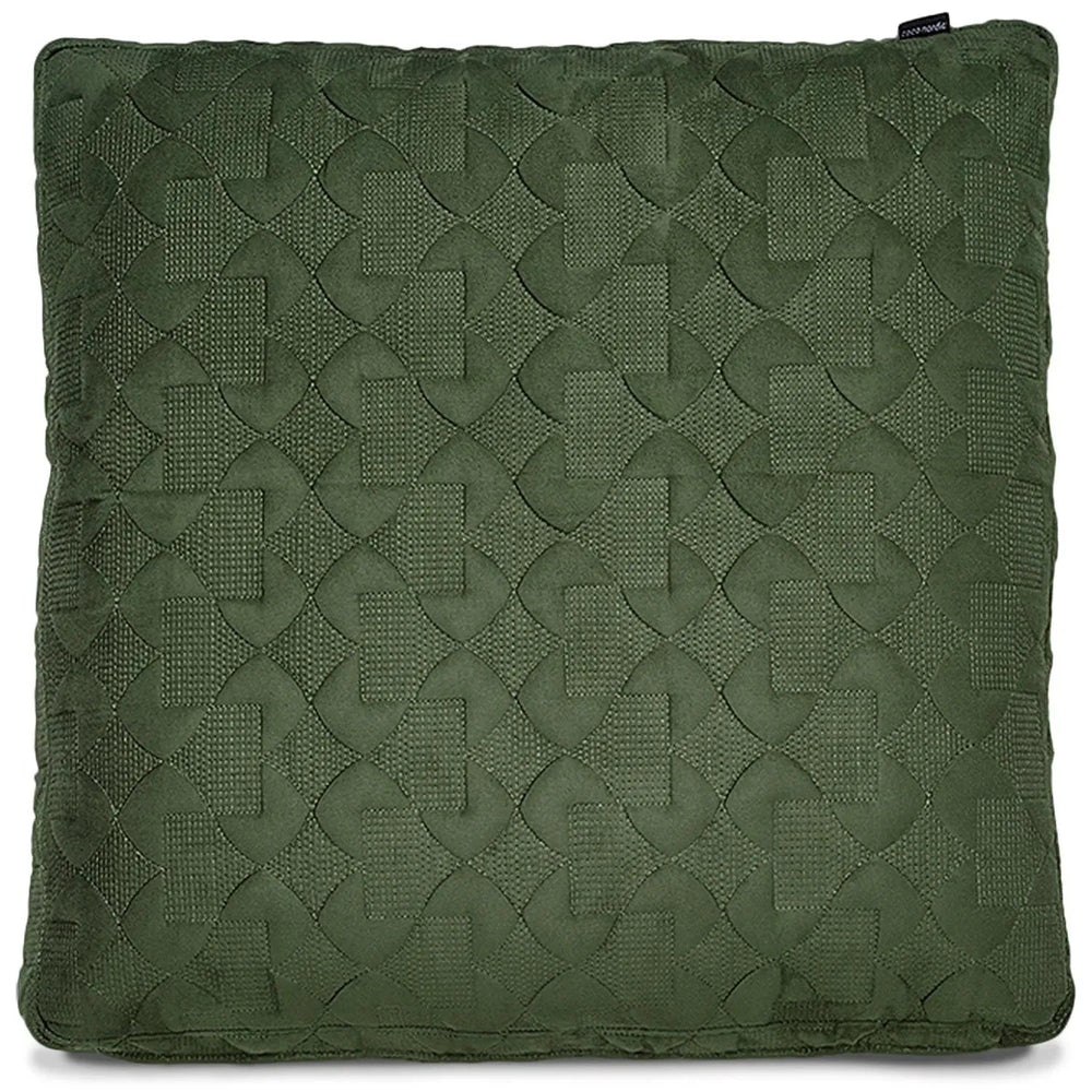 Bauhaus fabric sofa pillow classic green in white background.