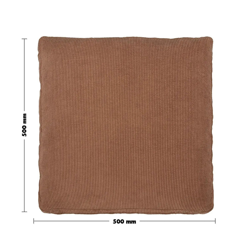 Minimalist fabric sofa pillow corduroy orange size charts.