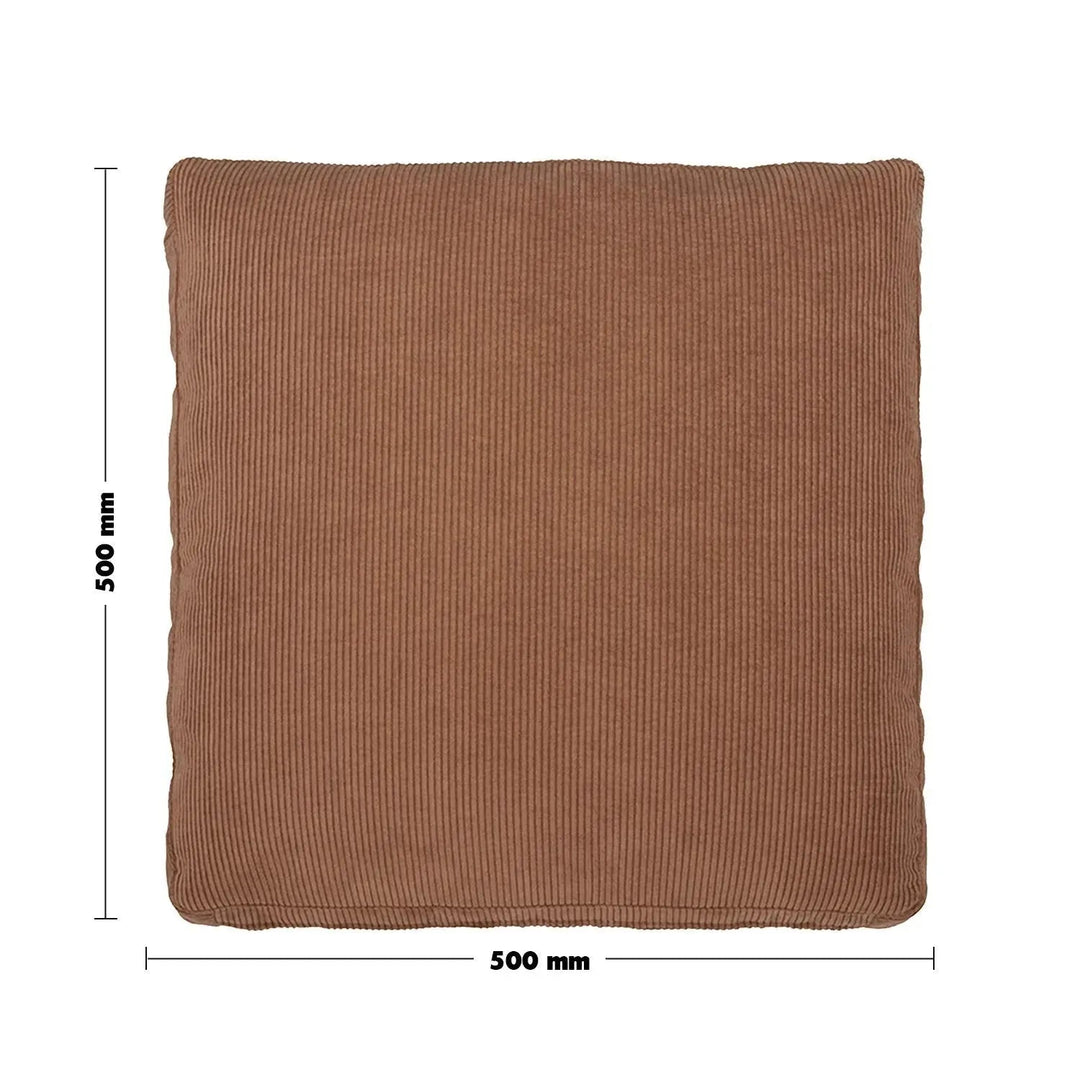 Minimalist fabric sofa pillow corduroy orange size charts.
