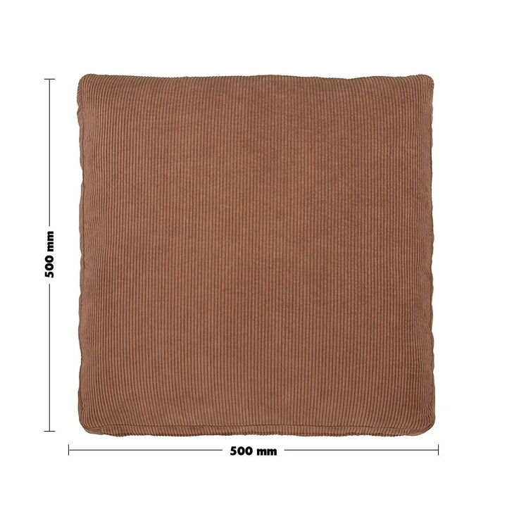 Minimalist fabric sofa pillow corduroy orange size charts.