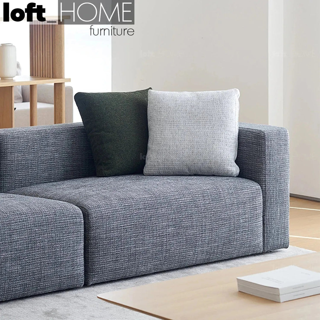 Minimalist fabric sofa pillow nor white primary product view.