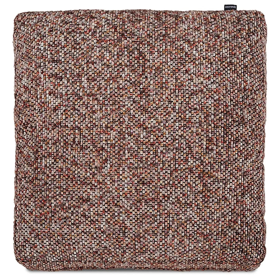 Modern fabric sofa pillow spring red in white background.