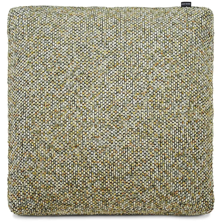Modern fabric sofa pillow summer green in white background.
