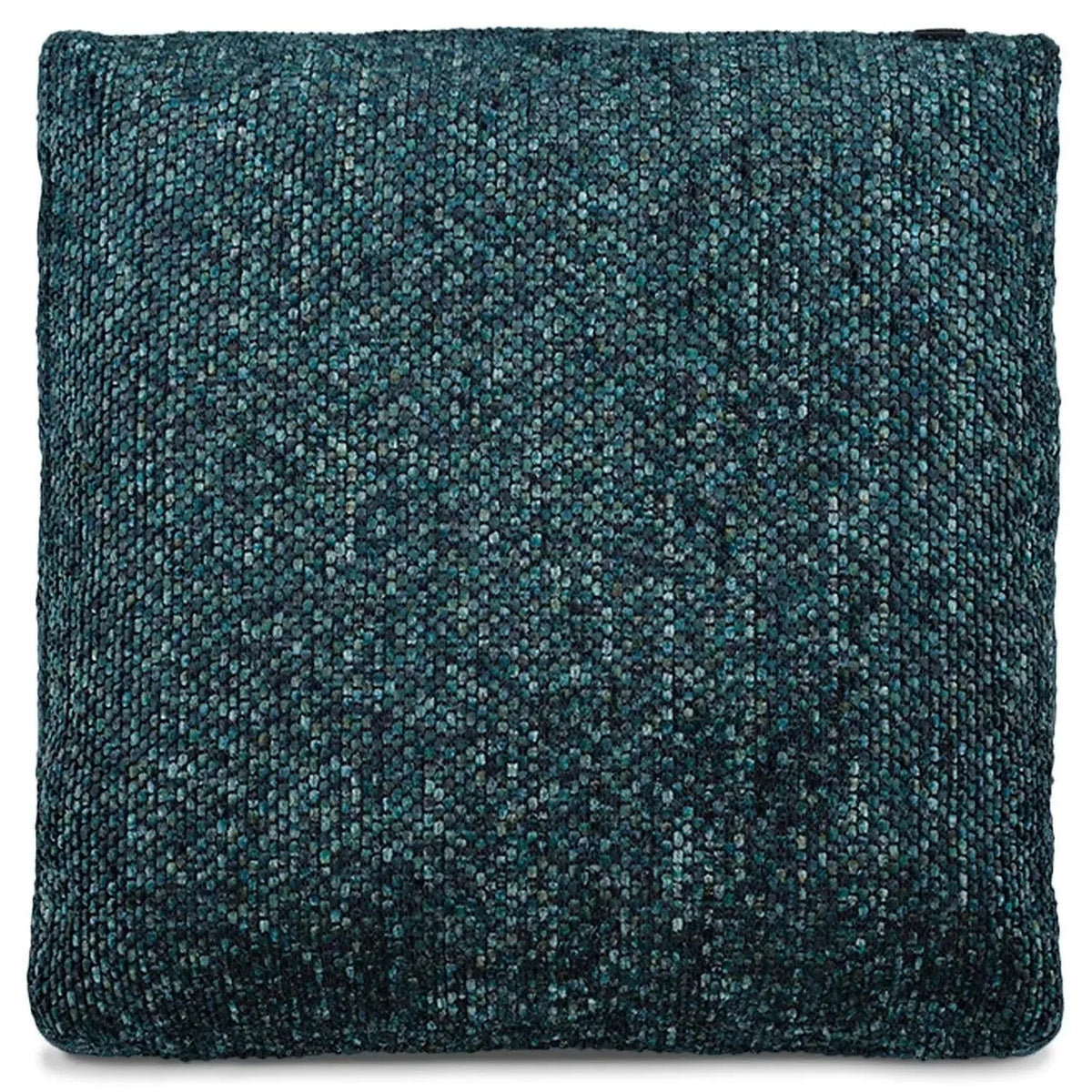Modern fabric sofa pillow winter blue in white background.