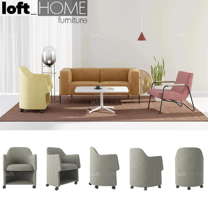 Modern Fabric Training 1 Seater Sofa CACTUS