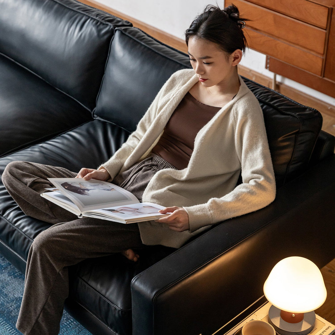 Minimalist Microfiber Leather 1 seater sofa unique size charts.