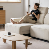 Minimalist genuine leather electric recliner 3 seater sofa bed string with context.
