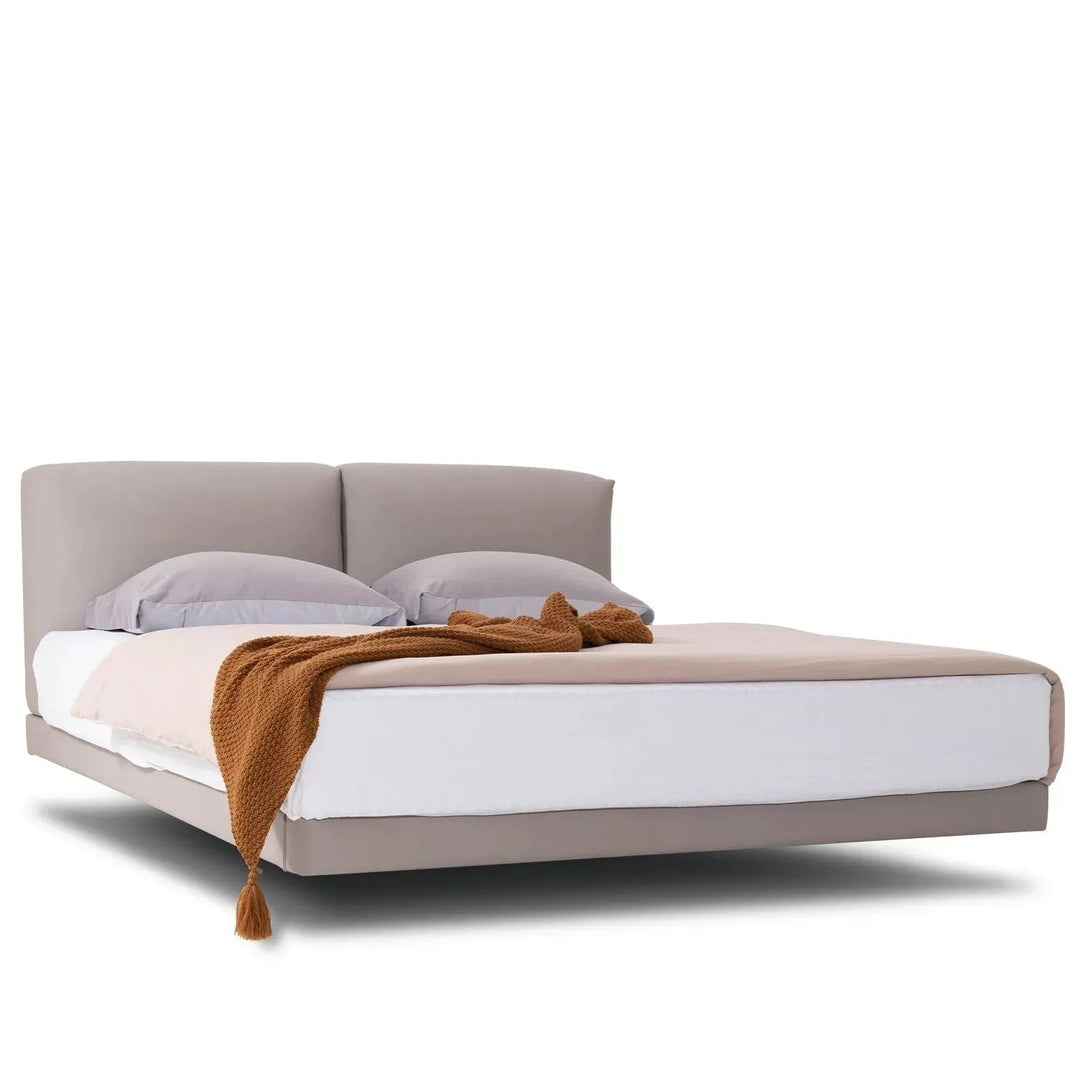 Minimalist Genuine Leather Floating Bed BENCE