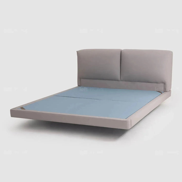 Minimalist Genuine Leather Floating Bed BENCE