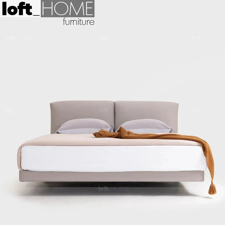 Minimalist Genuine Leather Floating Bed BENCE