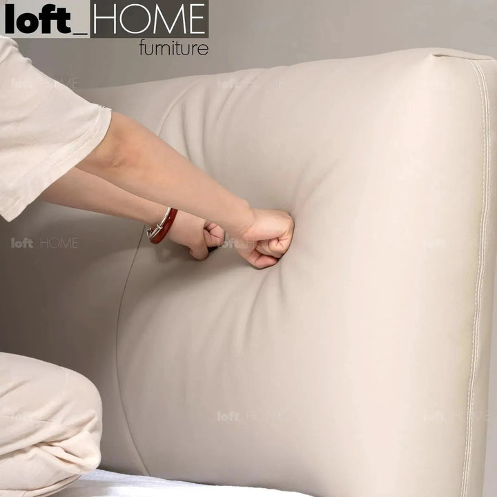 Minimalist Genuine Leather Floating Bed FIDES