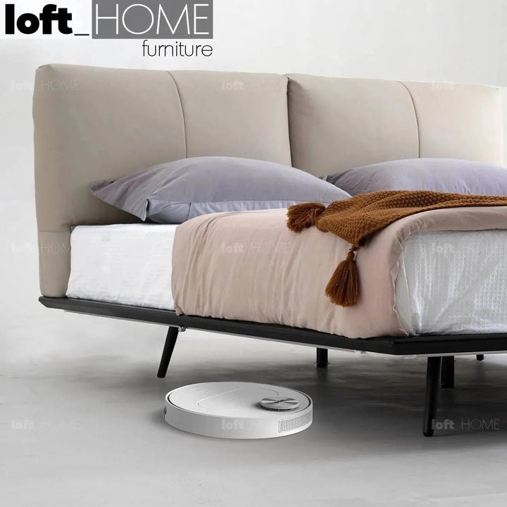 Minimalist Genuine Leather Floating Bed FIDES