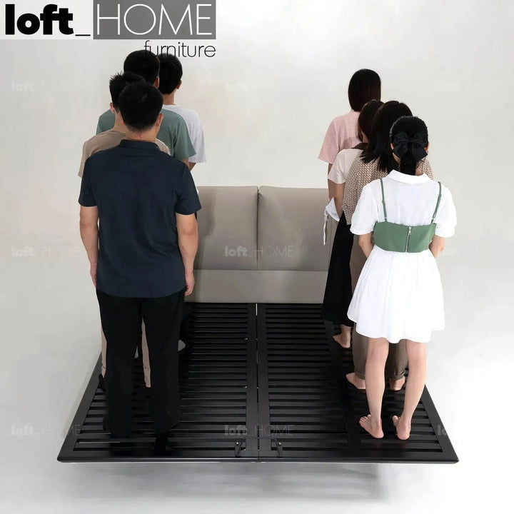 Minimalist Genuine Leather Floating Bed FIDES