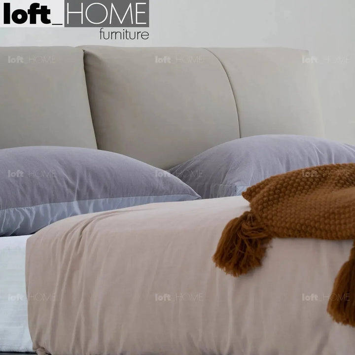 Minimalist Genuine Leather Floating Bed FIDES