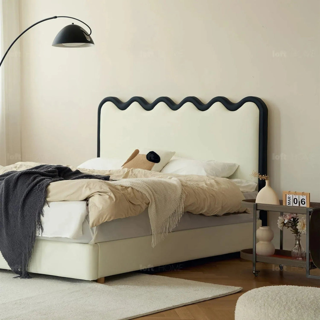 Modern Leather Bed RIPPLE