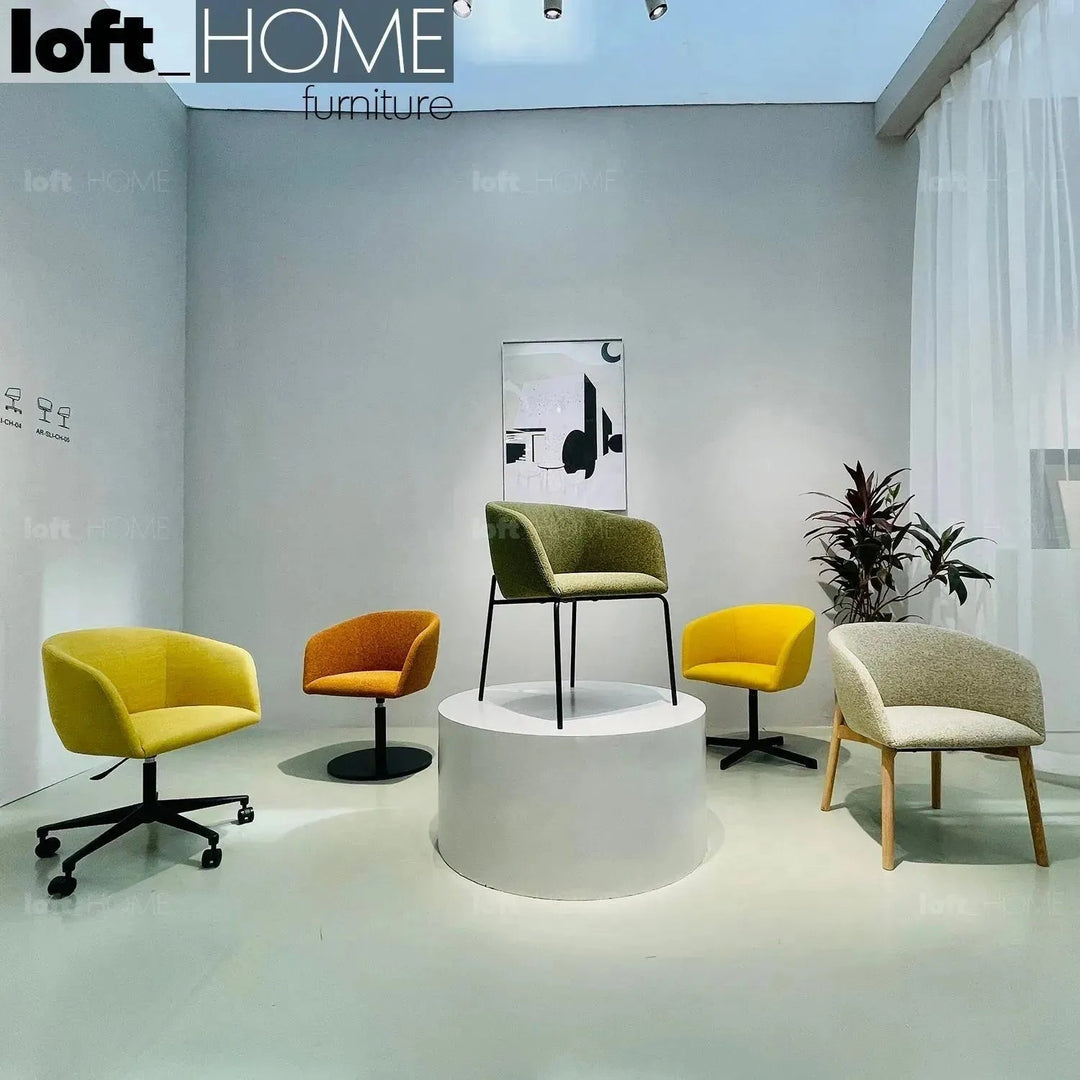 Industrial Metal Fabric Dining Chair SLICING