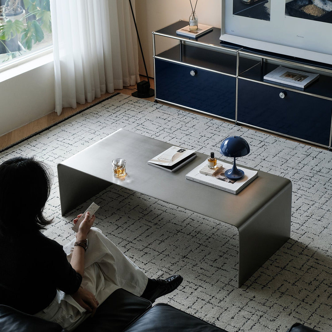 Bauhaus steel coffee table arc size charts.