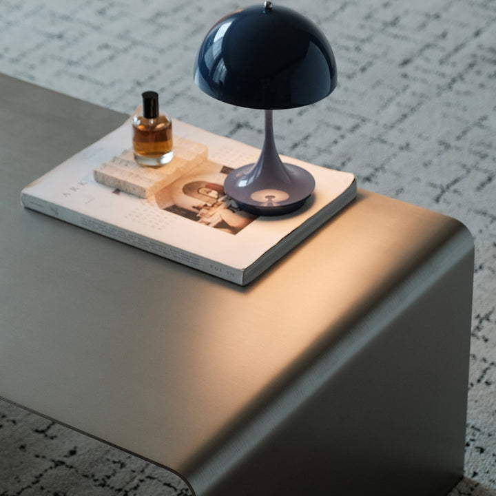 Bauhaus steel coffee table arc in details.