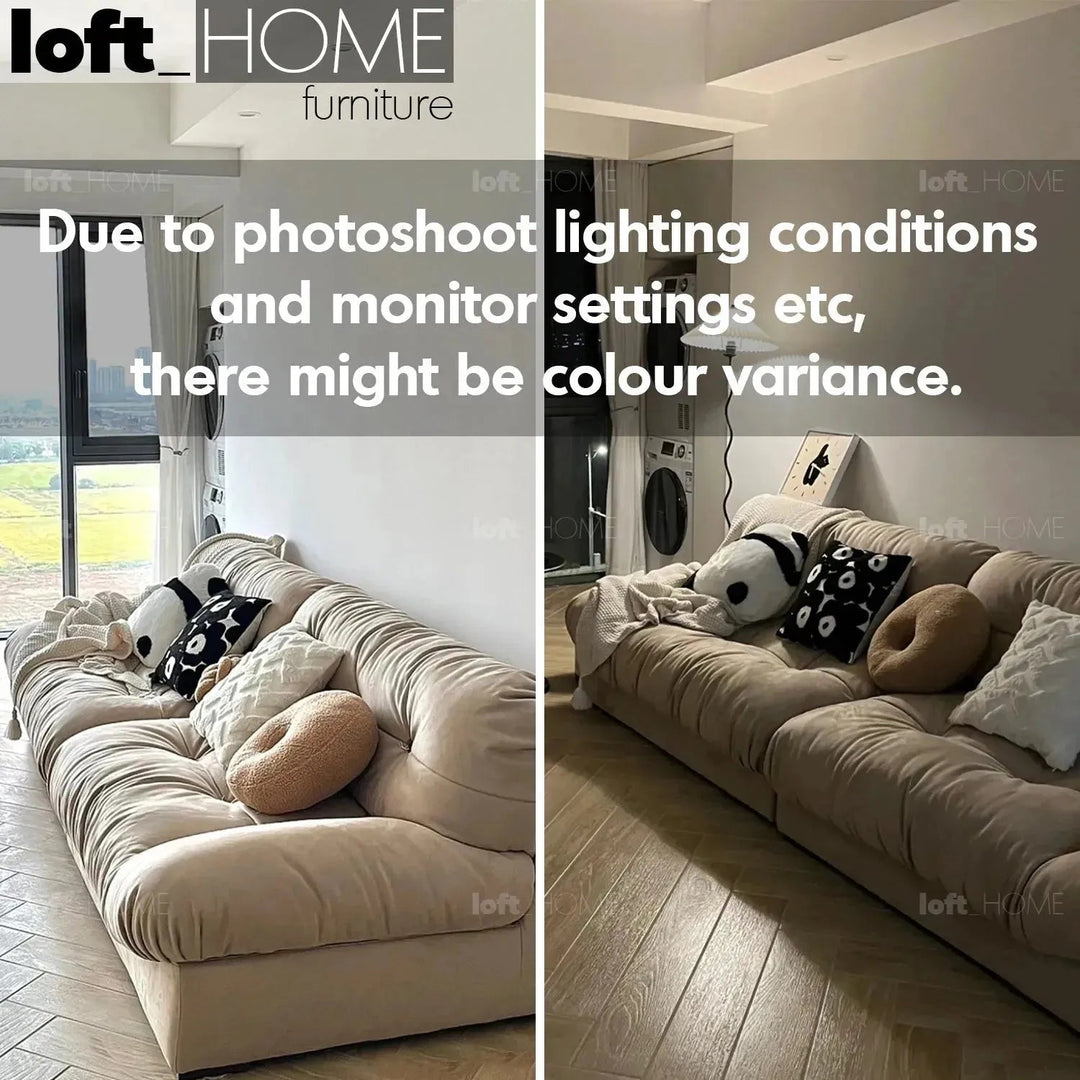 Contemporary Suede Fabric 4 Seater Sofa MILANO