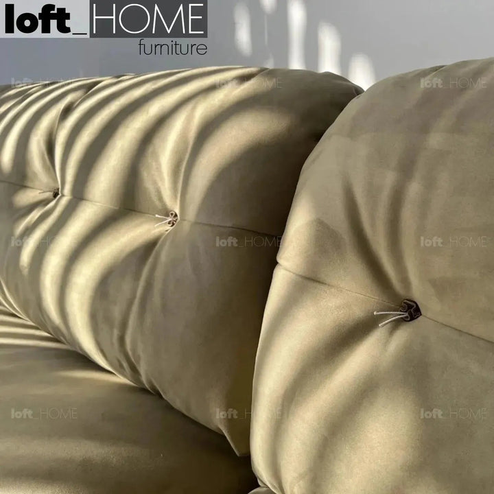 Contemporary suede fabric 4 seater sofa milano detail 3.