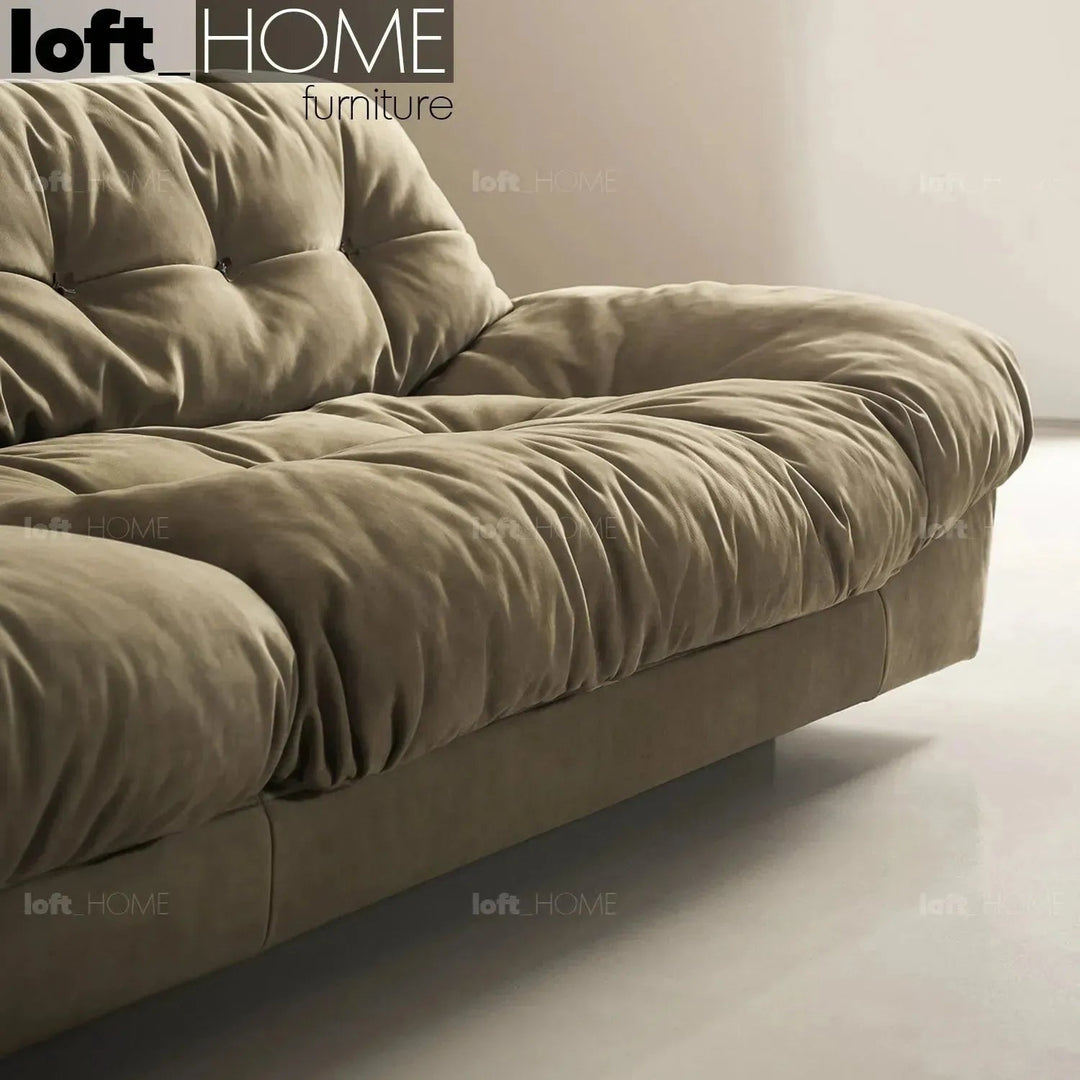 Contemporary suede fabric 4 seater sofa milano situational feels.