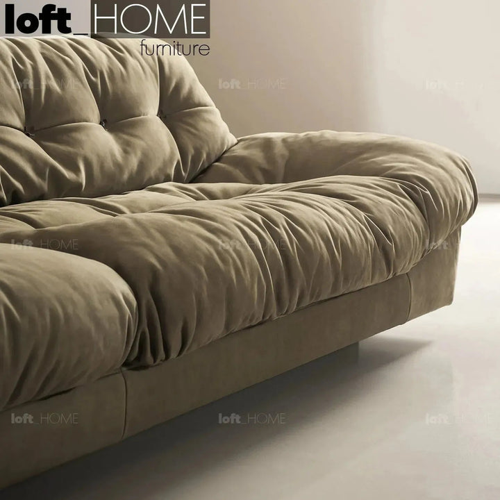 Contemporary suede fabric 4 seater sofa milano situational feels.