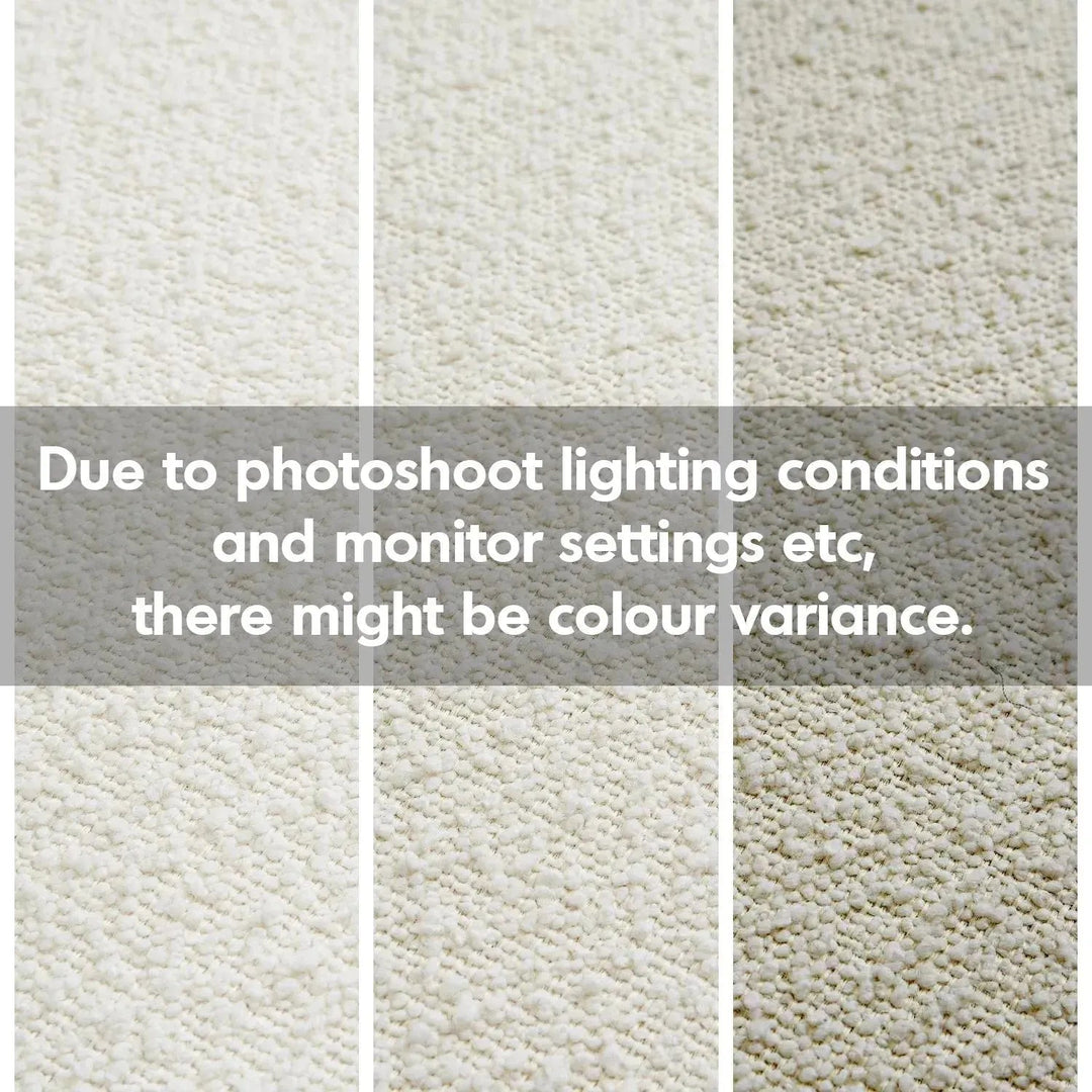 Cream Teddy Fabric 1 Seater Sofa MARENCO