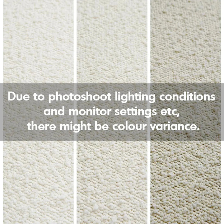 Cream Teddy Fabric 1 Seater Sofa MARENCO