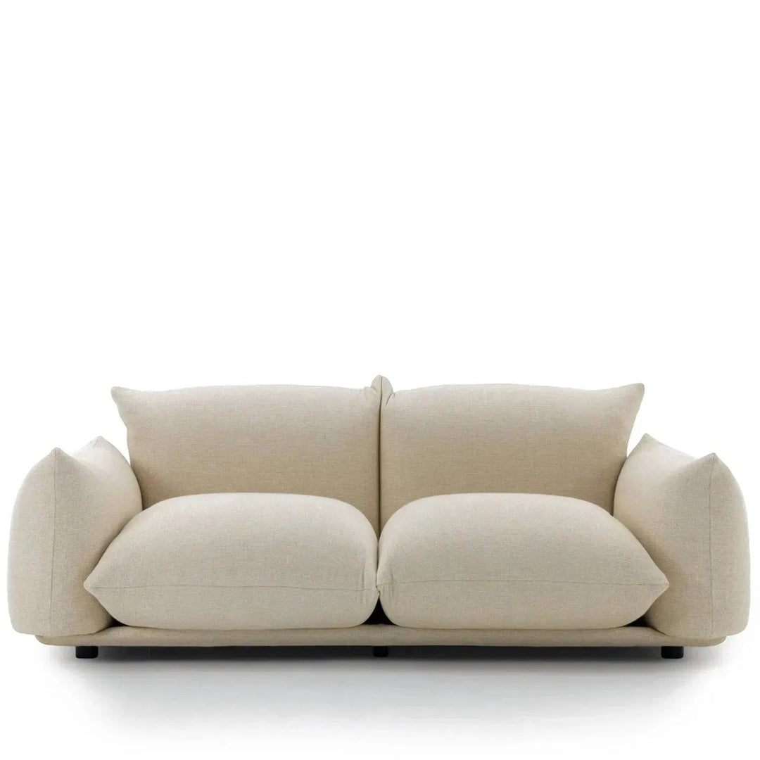 Cream Teddy Fabric 2 Seater Sofa MARENCO