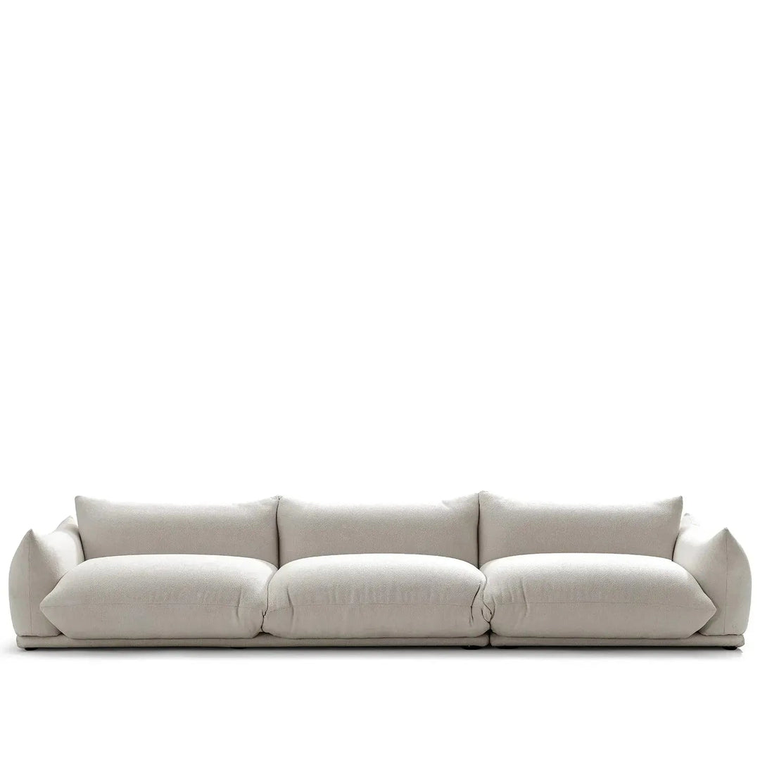 Cream Teddy Fabric 4 Seater Sofa MARENCO