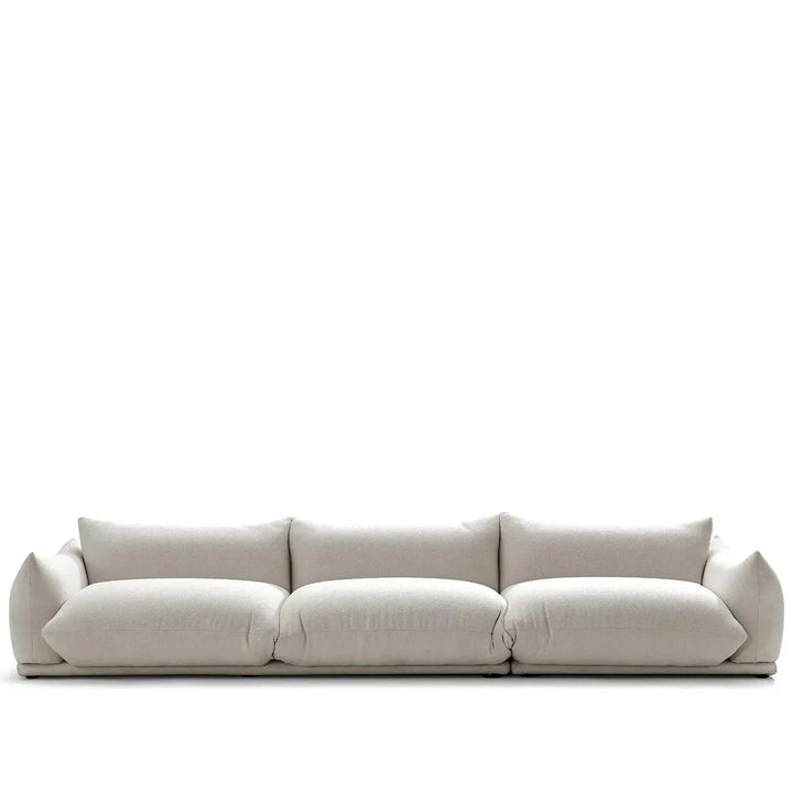 Cream Teddy Fabric 4 Seater Sofa MARENCO