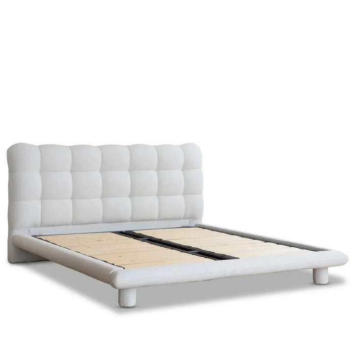 Cream Teddy Fabric Bed BUBBLE