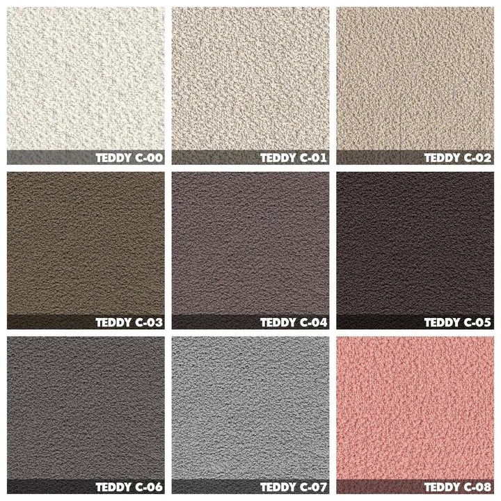 Cream Teddy Fabric Bed BUBBLE