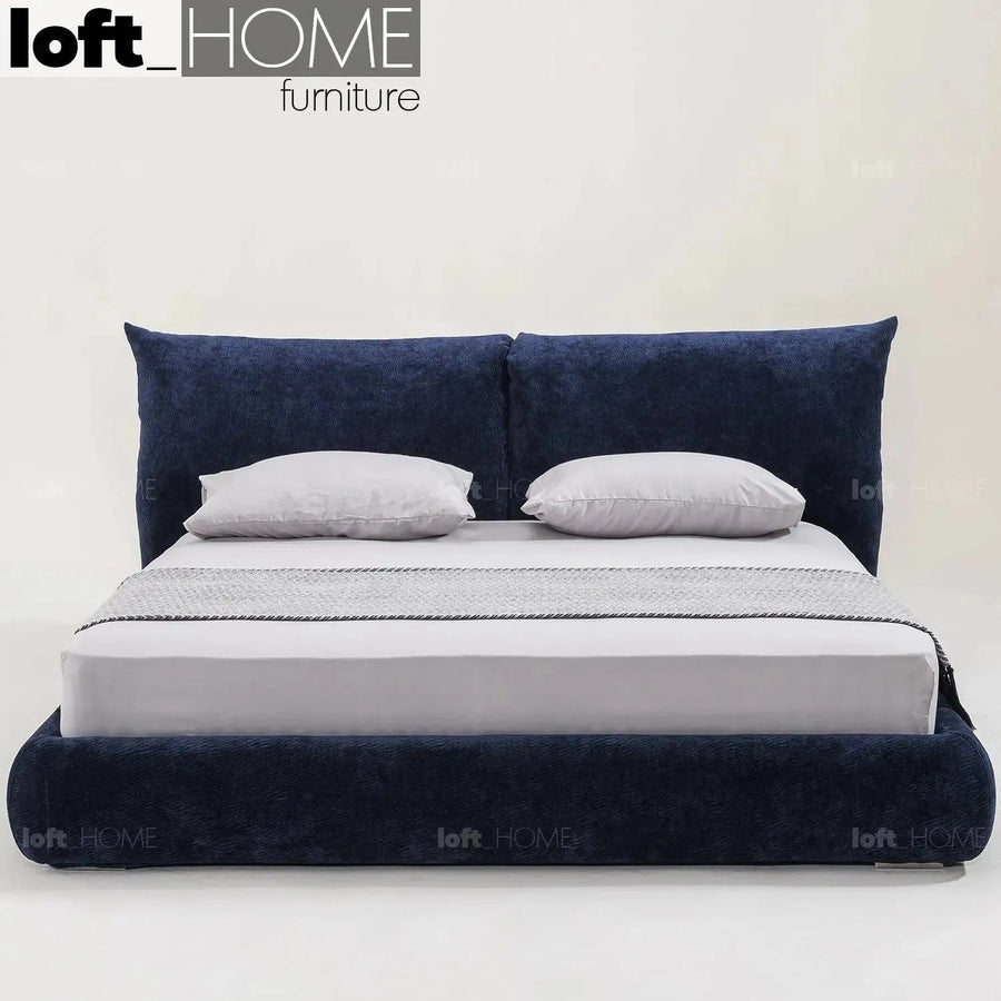 Contemporary Velvet Fabric Bed STANDARD