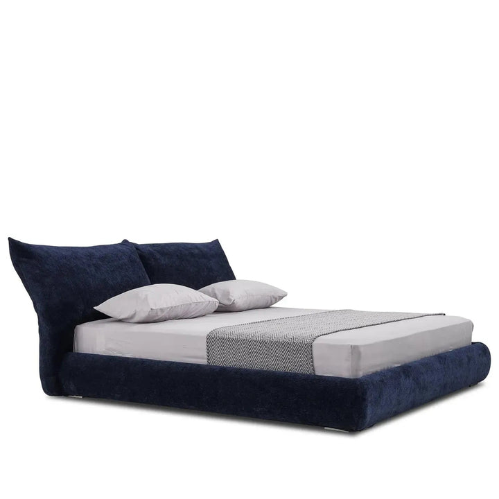 Contemporary Velvet Fabric Bed STANDARD